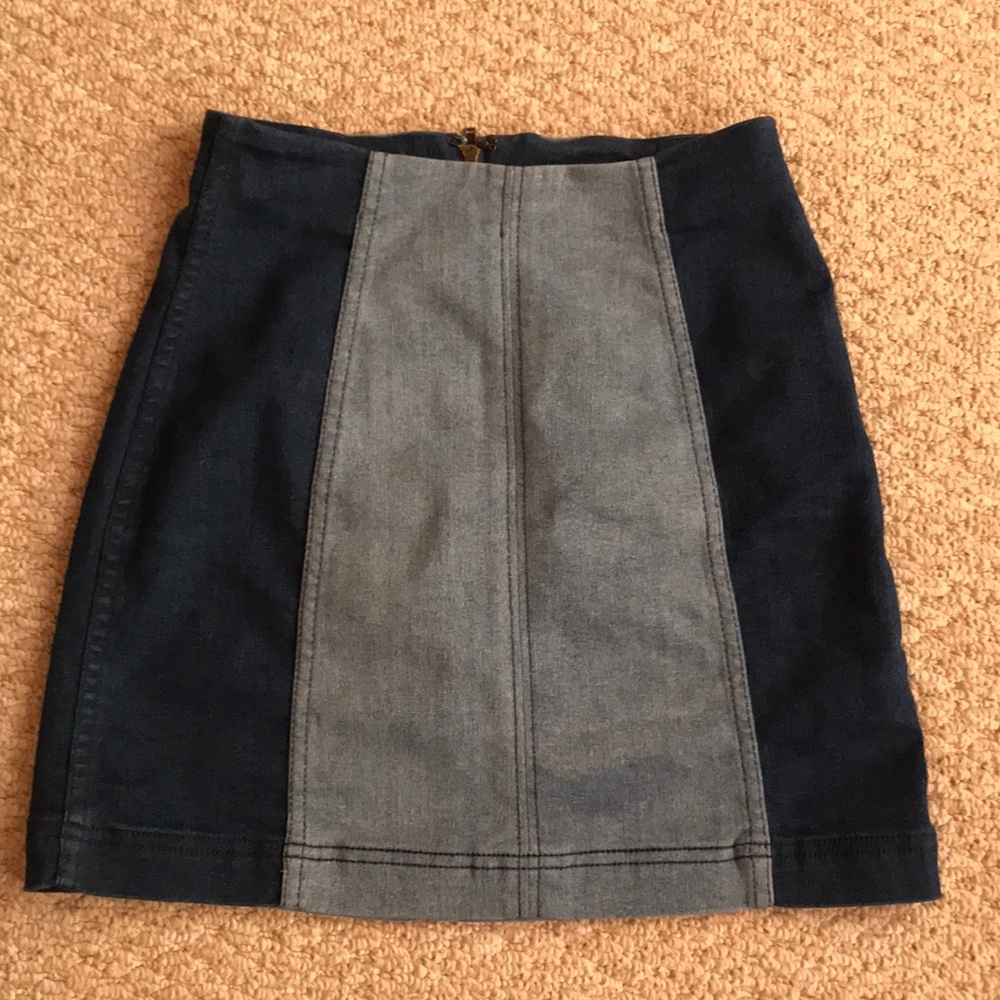 Free People Denim Mini Skirt